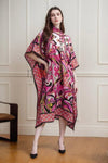 Pink Printed Kaftan - Navvi.in
