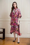 Pink Printed Kaftan - Navvi.in