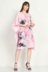 Pink Short Kaftan Dress - Navvi.in
