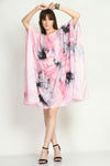 Pink Short Kaftan Dress - Navvi.in