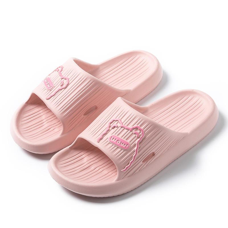 Pink Teddy Anti - slip Slippers - Navvi.in