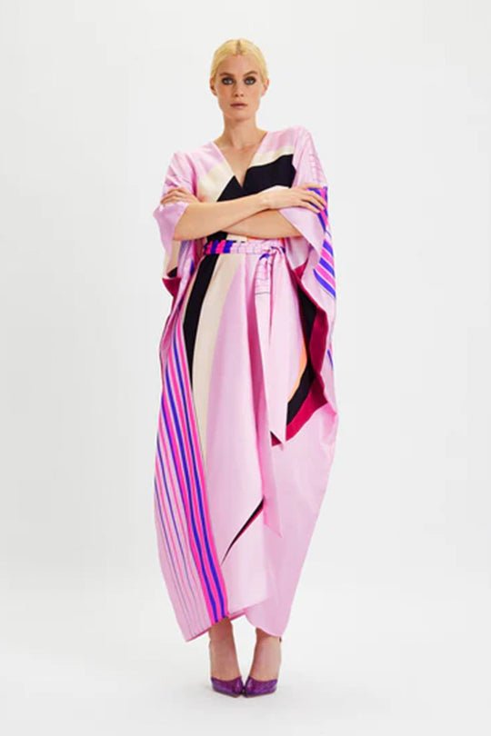 Pleasing Pink Kaftan Dress - Navvi.in