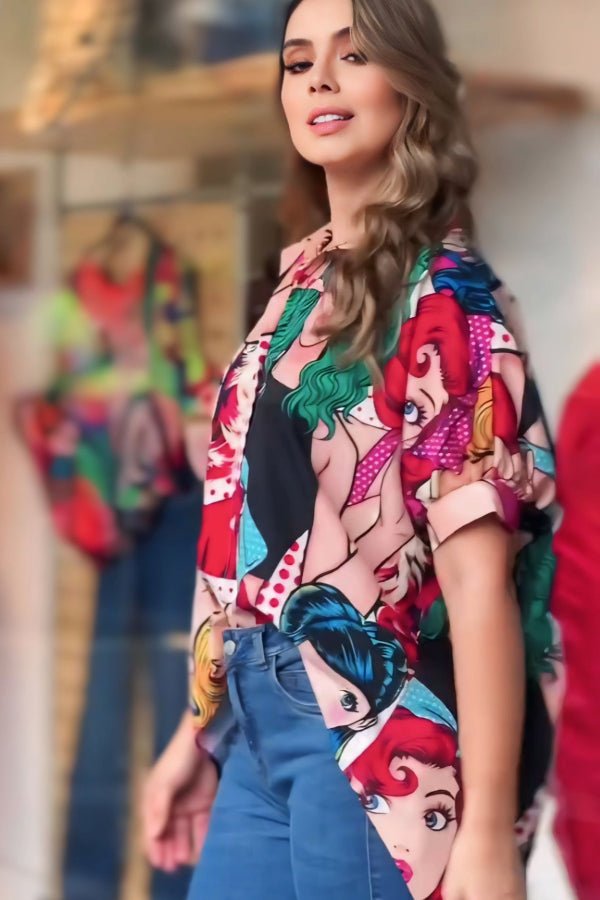 Pop Art Design Printed Shirt - Navvi.in