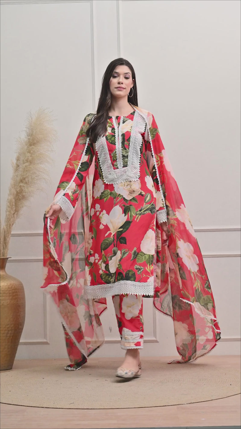 Coral Bloom Co-ord Set