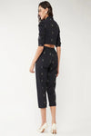 Printed Crop Top With Pant Set - Navvi.in