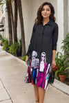 Printed Short Dress Available in 2 Colours - Navvi.in