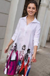 Printed Short Dress Available in 2 Colours - Navvi.in