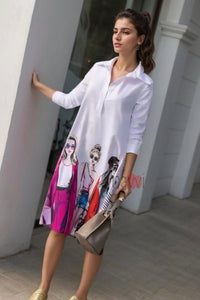 Printed Short Dress Available in 2 Colours - Navvi.in