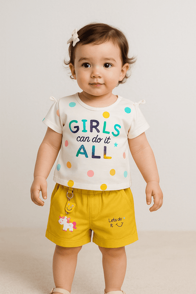 Printed Top with Hot Pant - Navvi.in