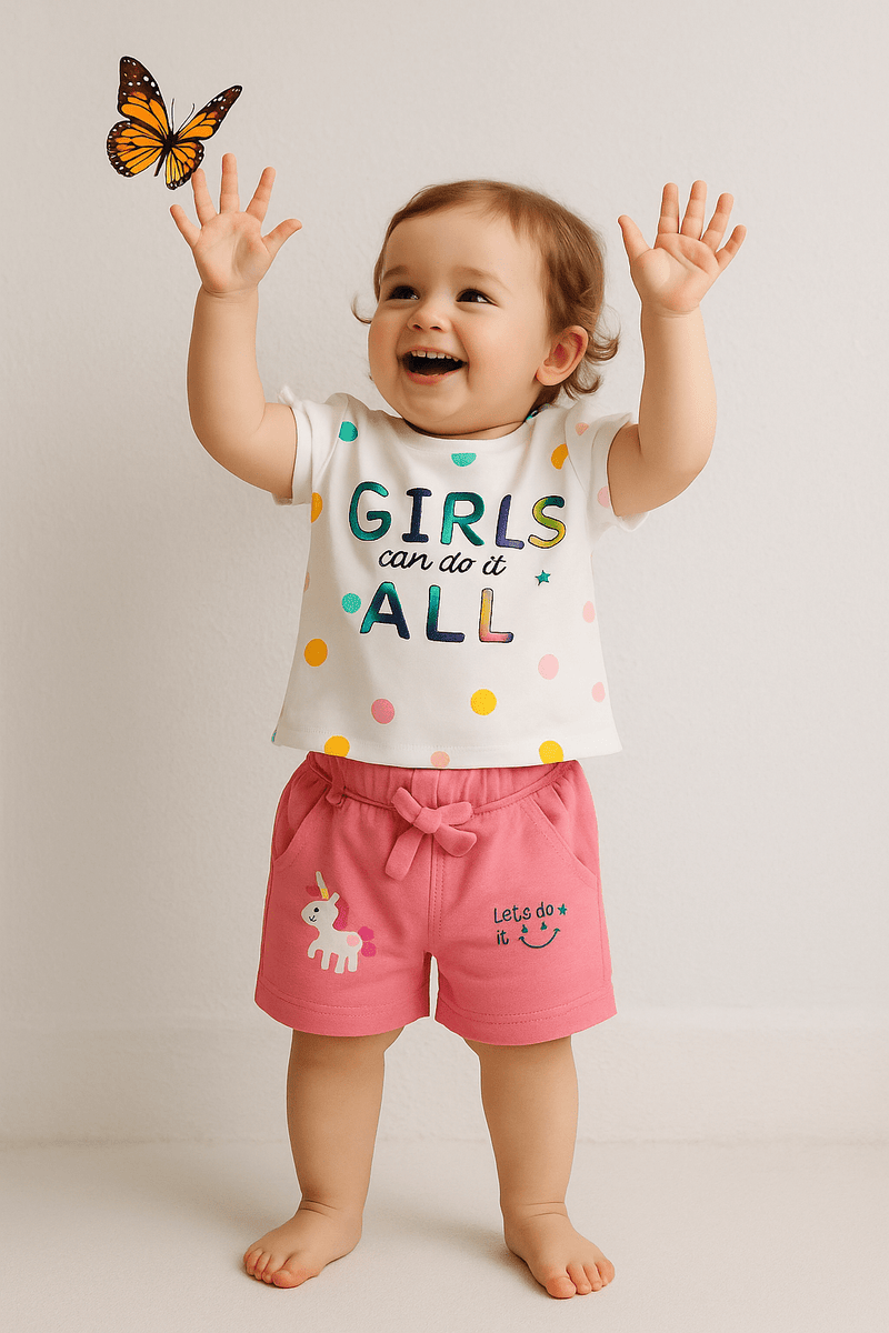 Printed Top with Hot Pant - Navvi.in