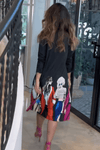 Printed White Short Dress - Navvi.in