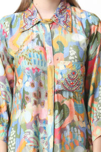 Pure Muslin Embellished Co - ord Set - Navvi.in