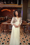 Pure Muslin Embroidered Tunic With Lace - Navvi.in