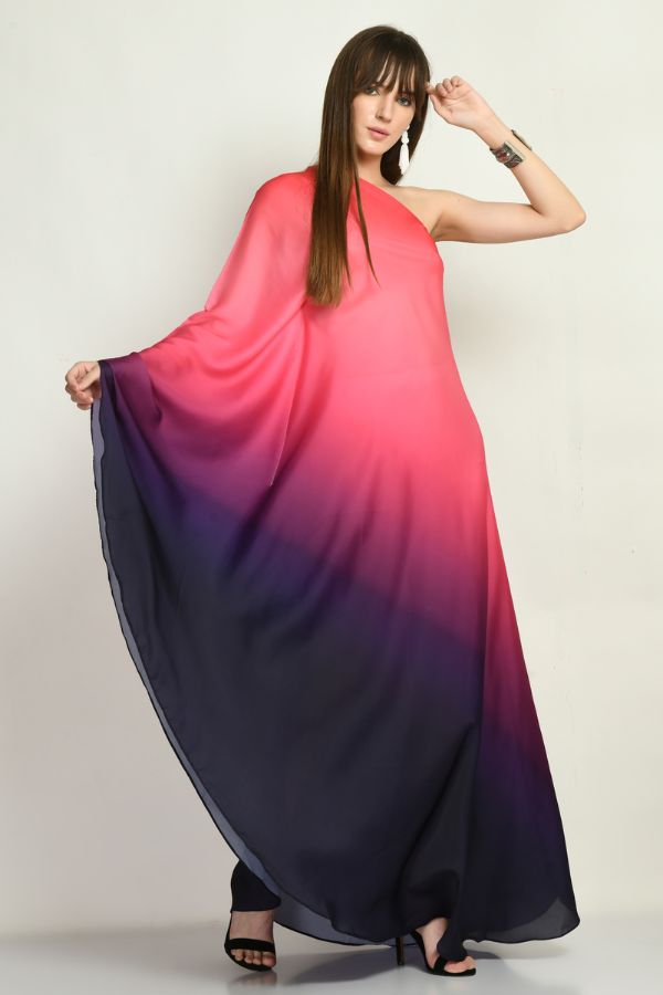 Purple Martini Off Shoulder Dress - Navvi.in