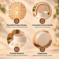 Floral Cutout Lantern Candlelight Decoration