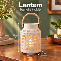 Floral Cutout Lantern Candlelight Decoration