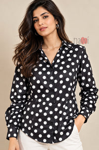 Black Muse Polka Blouse