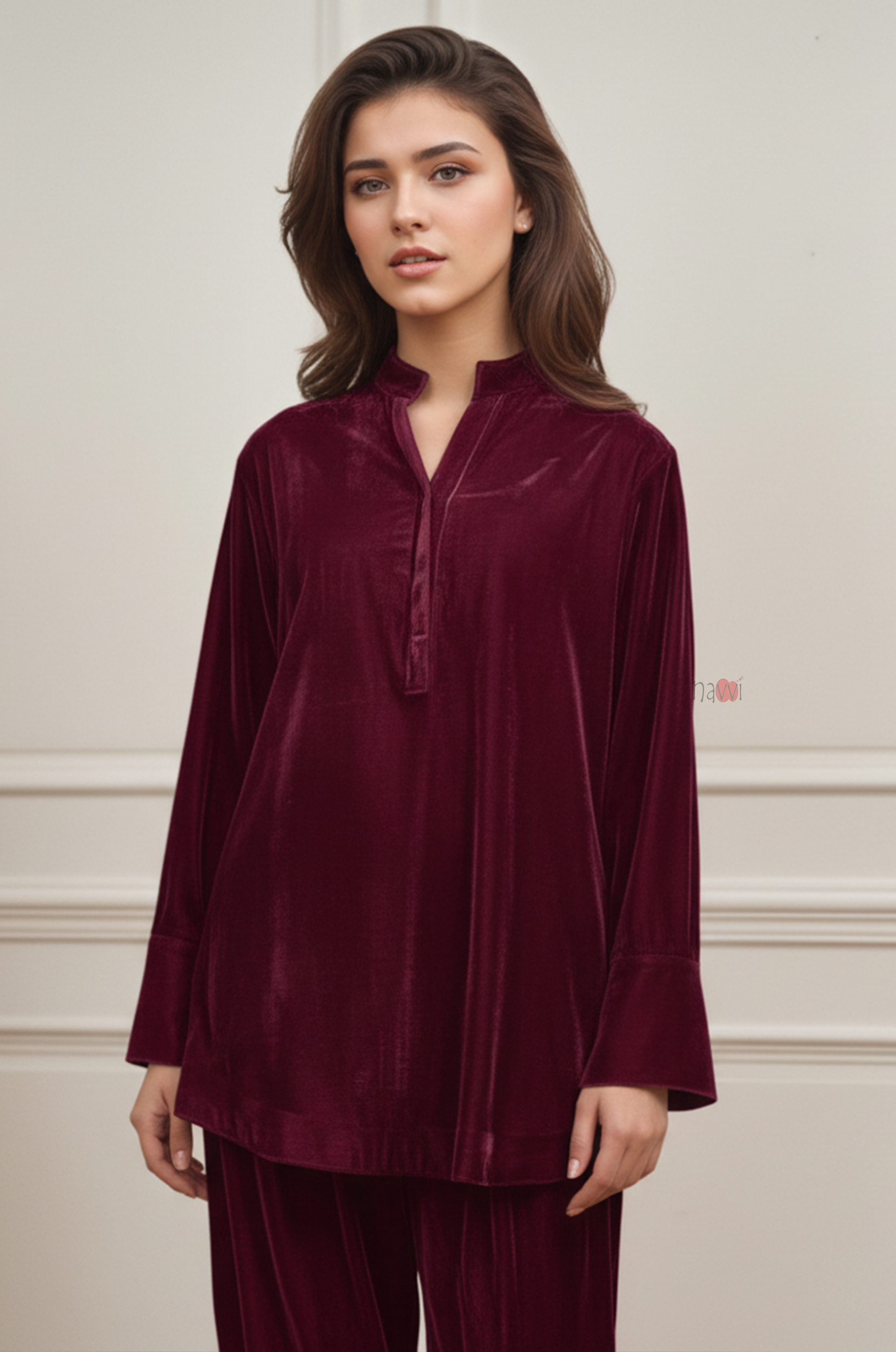 Plush Red Velvet Lounge Co-Ord