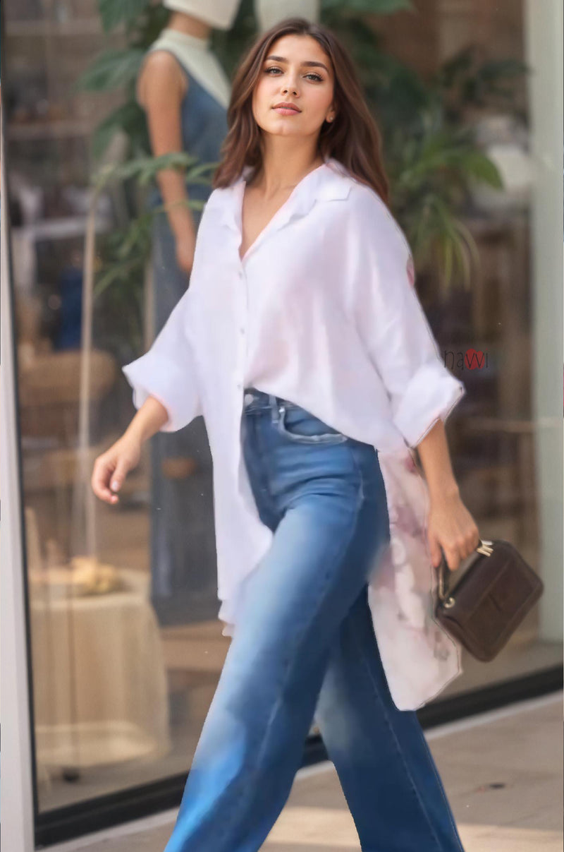 Floral Harmony Cape Shirt