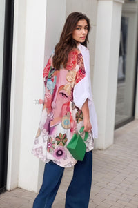 Floral Harmony Cape Shirt