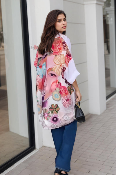 Floral Harmony Cape Shirt