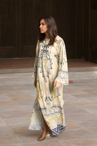 Regal Nomad Paisley Kaftan Dress - Navvi.in