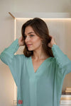 Relaxed V - Neck Co - ord set - Navvi.in