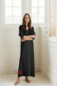 Relaxed V - Neck Co - ord set - Navvi.in