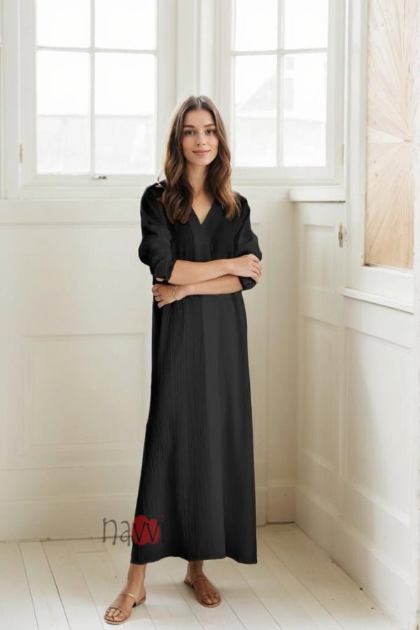 Relaxed V - Neck Co - ord set - Navvi.in
