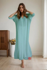 Relaxed V - Neck Co - ord set - Navvi.in