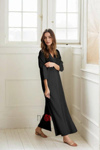 Relaxed V - Neck Co - ord set - Navvi.in