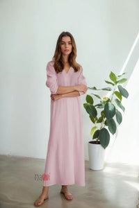 Relaxed V - Neck Co - ord set - Navvi.in