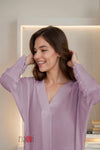 Relaxed V - Neck Co - ord set - Navvi.in