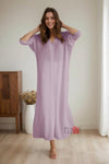 Relaxed V - Neck Co - ord set - Navvi.in