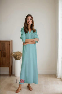 Relaxed V - Neck Co - ord set - Navvi.in