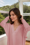 Relaxed V - Neck Co - ord set - Navvi.in