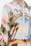 Resort Wear Palm Print Shirt Dress - Navvi.in