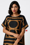 Noir Mosaic Kaftan with Scarf