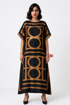 Noir Mosaic Kaftan with Scarf