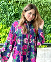 Rose Printed Lounge Co - Ord Set - Navvi.in