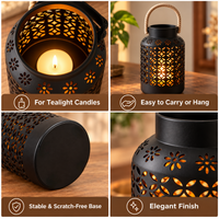 Floral Cutout Lantern Candlelight Decoration