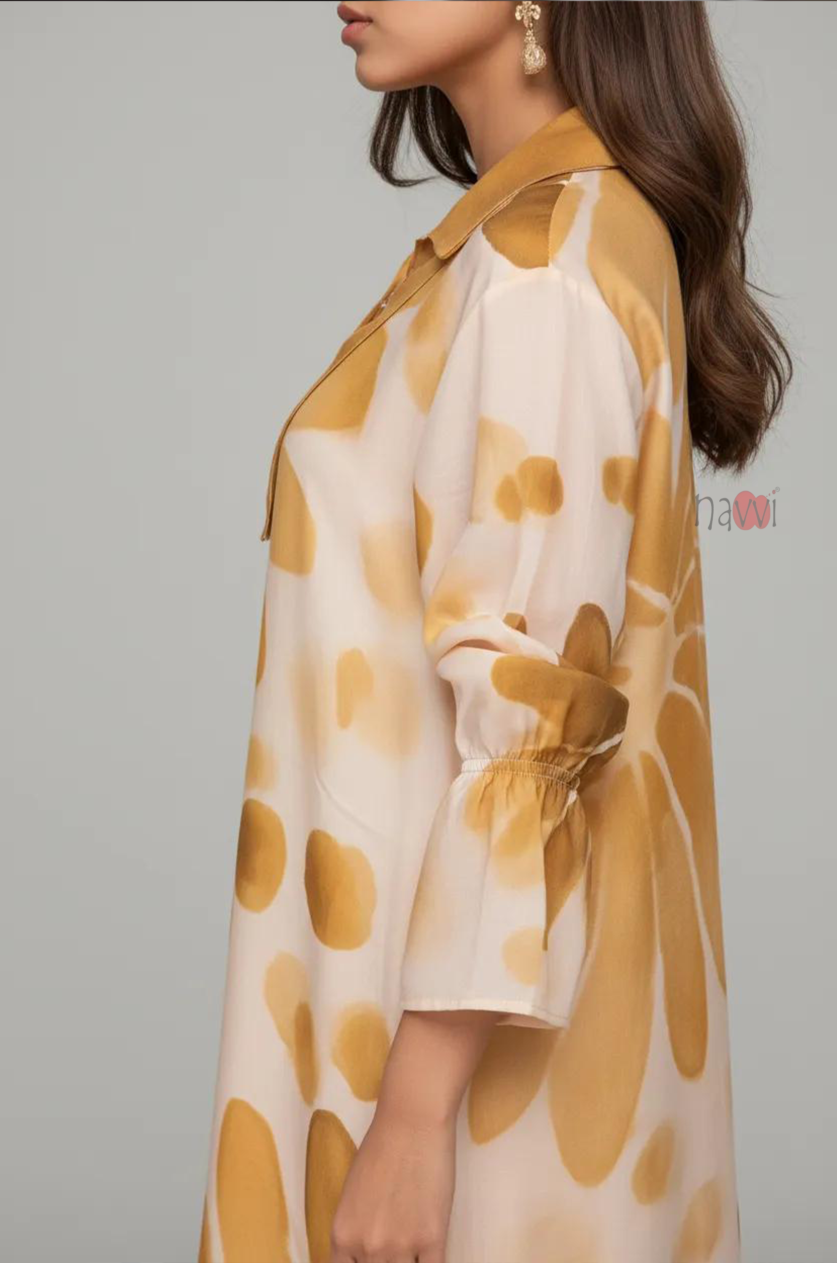 Bold Blush Abstract Print Statement Dress