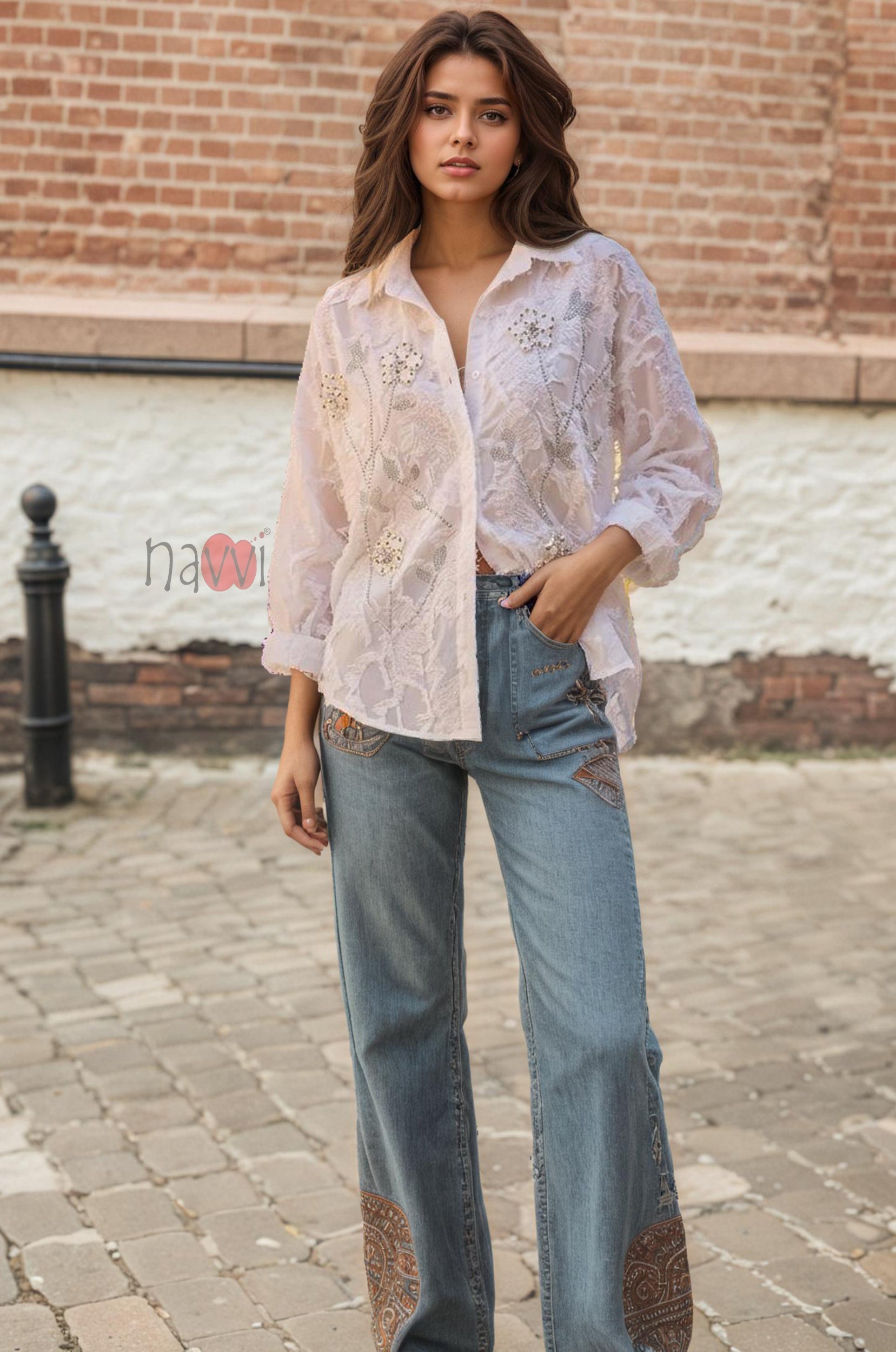 Ethereal Script Luxe Shirt - Navvi.in