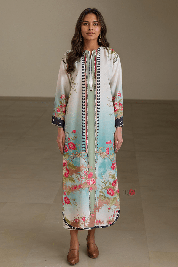 Saira Morning Sky Kurta Set - Navvi.in