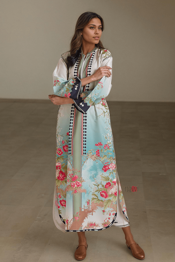 Saira Morning Sky Kurta Set - Navvi.in