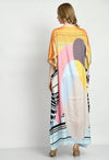 Satin Silk Kaftan Dress - Navvi.in