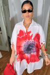 Scarlet Bloom Shirt Dress - Navvi.in