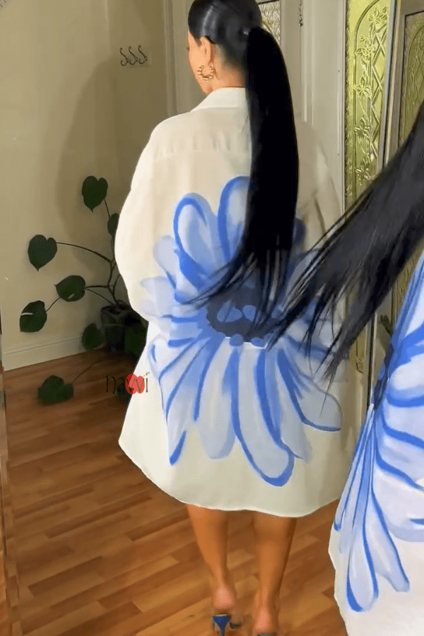 Scarlet Bloom Shirt Dress - Navvi.in