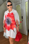 Scarlet Bloom Shirt Dress - Navvi.in