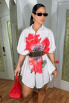 Scarlet Bloom Shirt Dress - Navvi.in